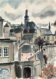 Luxembourg City Town and Steeples