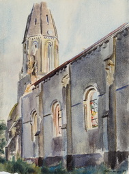 Exterior View of Bombed Church...