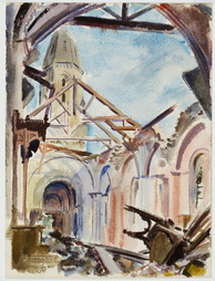 Bombed out church in Trevieres