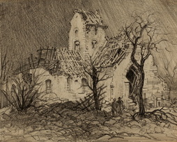 Two Soldiers in Front of a Church