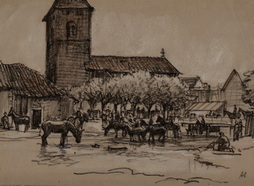 Cavalry Resting in a Village