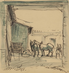 Horses And Soldiers In Court