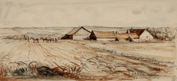 Farm With Ploughed Field