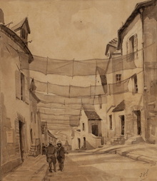 Overhead Screening On A Hill Road