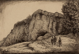 Three Men At A Hill