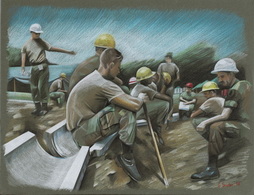 536th Engineer Taking A Break