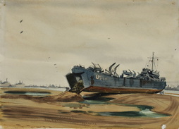 Lst Unloading In Normandy