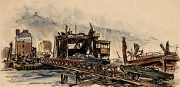 Dukw's Carryng Supplies Across A...