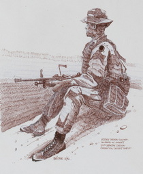 Victory Division Soldier On Guard...