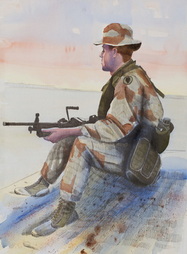 On Guard At Sunset
