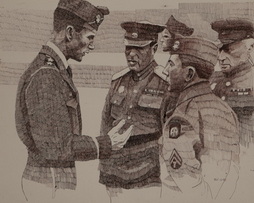 MG James M. Gavin Meeting The Allies