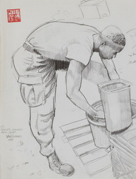 U.S. Soldier Washes Mess Gear