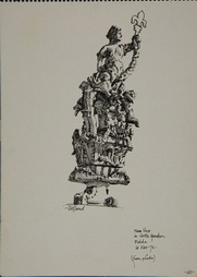 Floral Vase In Castle Garden