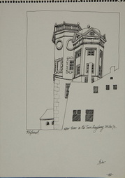 Water Tower In Old Town Augsburg