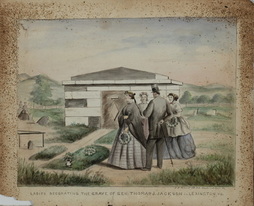 Ladies Decorating The Grave Of...