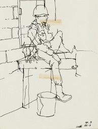 Sketch of Soldier at Outpost Five