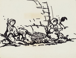 Sketch of Villager in Seoul