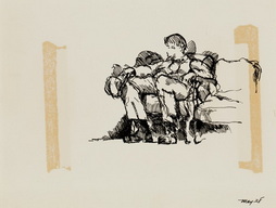 Sketch of Warrant Officer Awaiting...