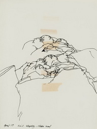 Sketch of Army Artist Sleeping in Studio