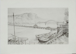 Floating Steel Treadway Bridge Across...
