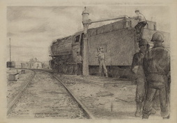 Locomotive Taking on Water in...
