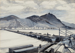 Reinforced Heavy Ponton Bridge Across...