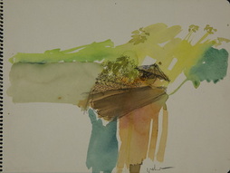 Vietnamese Woman Going To Market