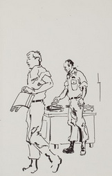 Sketch Of An Office Scene