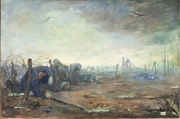 Battle Scene with Barbed Wire