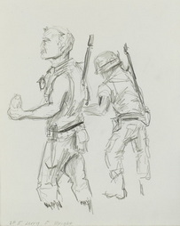 Sketch of Two Soldiers with Grenades