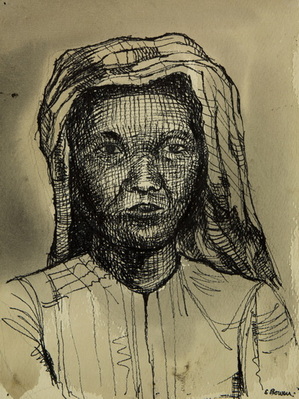 Vietnamese Woman in Headdress