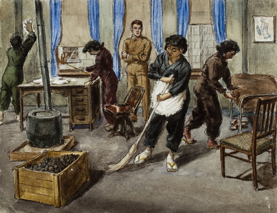 Japanese Charwomen, Yuraka Building