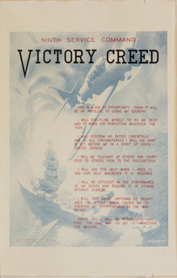 9th Service Command Victory Creed