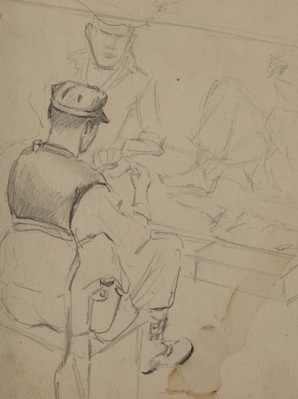 Three Soldiers Playing Cards