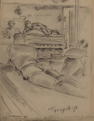Troopship Mess Hall - Sleeping Quarters