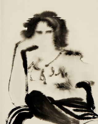 Figure Study of Seated Woman Resting her Head on her Hand