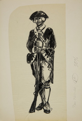 Sketch of Revolutionary Soldier for The United States Army Perspectives
