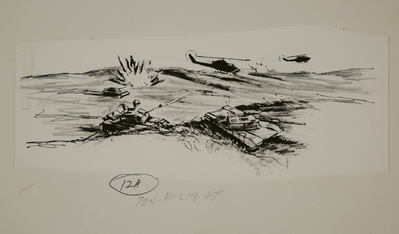 Sketch of Tank-Helicopter Battle for The U.S. Army Perspectives & Objectives