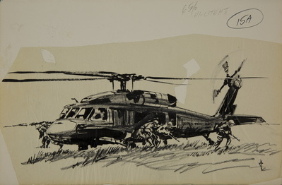 Sketch of Helicopter Assault for The U.S. Army Perspectives & Objectives