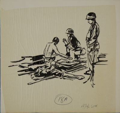 Sketch of Medics, Chaplain for The U.S. Army Perspectives & Objectives