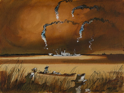 The African Queen Unloading Ammo