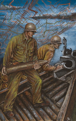 Loading Artillery Piece At Anzio