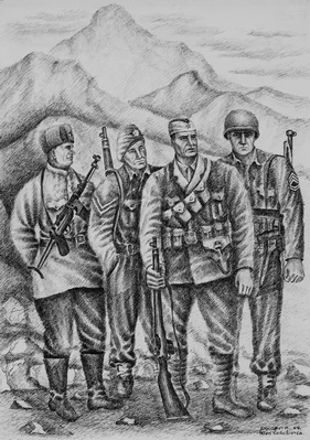 Four Allied Soldiers