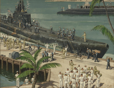 U.S. Submarine Returning from Two Months Patrol of Japanese Waters