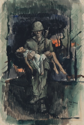 Soldier Carrying Wounded Child