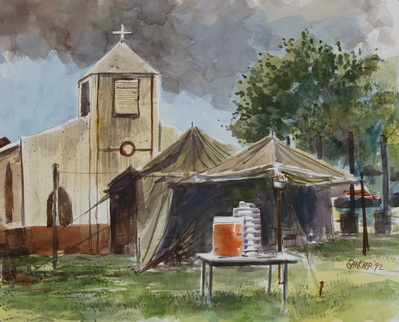 Rest Area in Front of Church