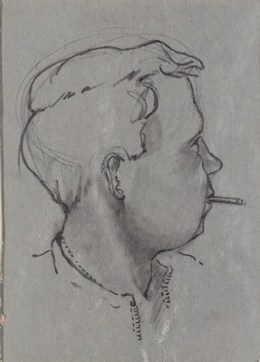 Portrait Sketch Of Soldier