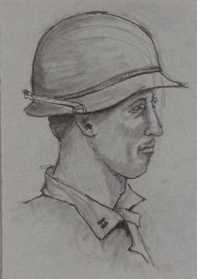 Portrait Sketch Of Soldier