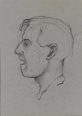 Portrait Sketch Of Soldier