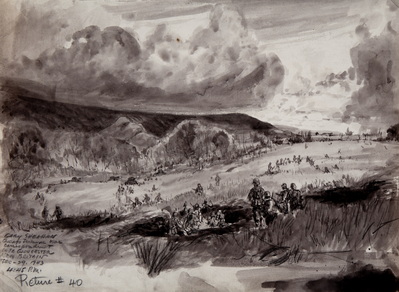 Marines Advancing Toward Airstrip At Cape Gloucest